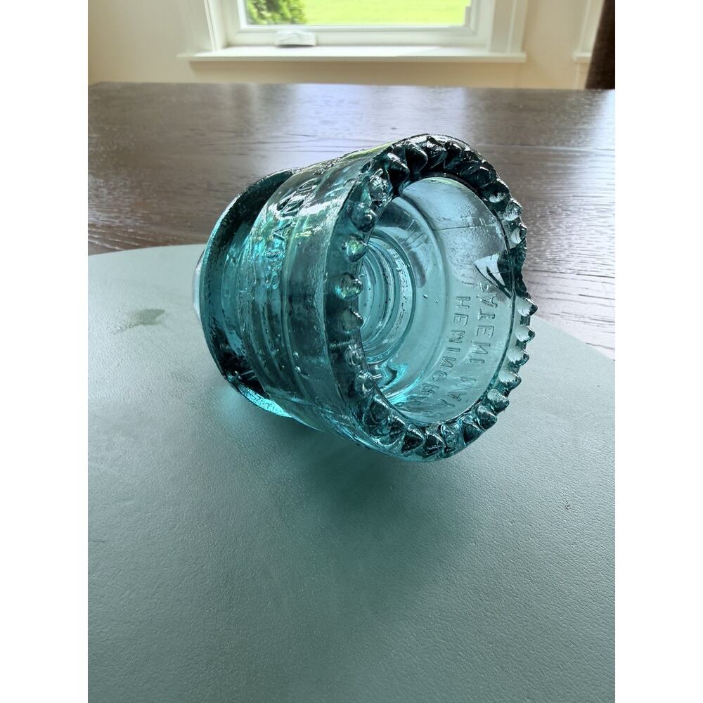 Antique VTG Hemingray Aqua Insulator No 42/40 Glass Insulator DIY Light Lamp - Picture 2 of 6